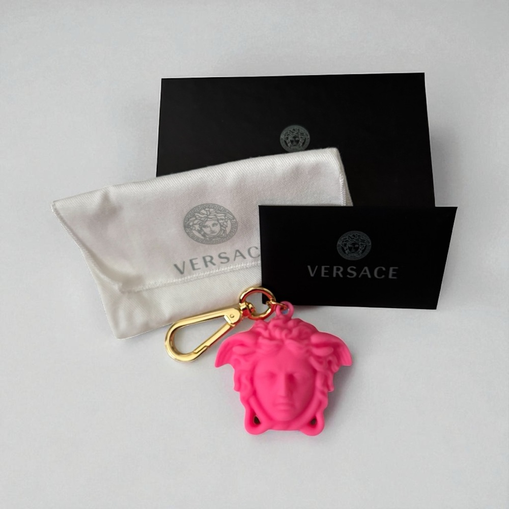 Authentic Versace La Medusa key ring charm